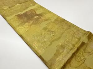 引箔変わり道長取りに流水模様織出し袋帯